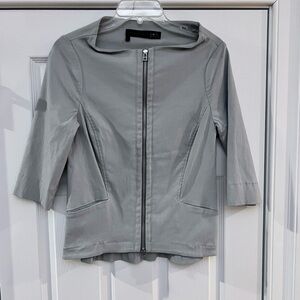 Ladies Juniors Size 1 Porto San Francisco Gray Blazer Jacket Stylish Coat